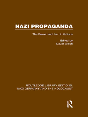 cover image of Nazi Propaganda (RLE Nazi Germany & Holocaust)